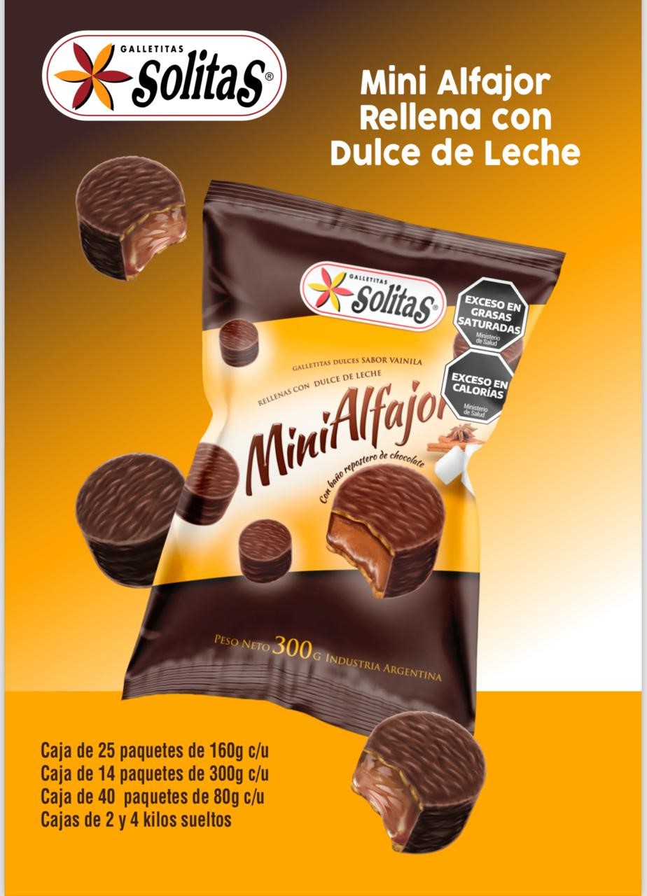 SOLITAS MINI ALFAJOR NEGRO X300GR.
