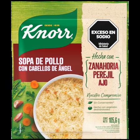 SOPA KNORR CASERA POLLO/CABELLO DE ANGEL 10X107.5GR.