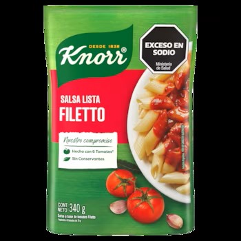 SALSA TOMATE KNORR FILETTO X340GR.