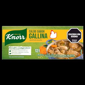 CALDOS KNORR GALLINA C/VEGETALES CAJA X12U.