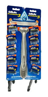 MAQUINA AFEITAR GILLETTE 3 FILOS MÓVIL X10U.