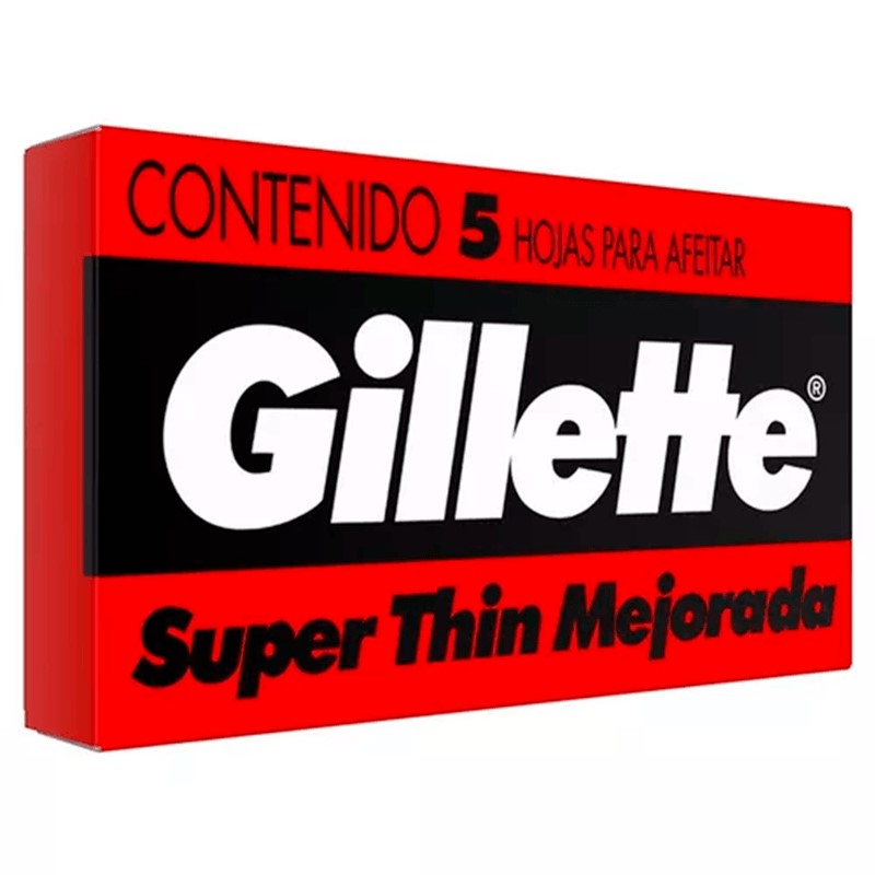 HOJAS DE AFEITAR GILLETTE ROJA X5U.