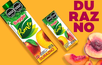 JUGO BAGGIO DURAZNO 8 X1LTR.