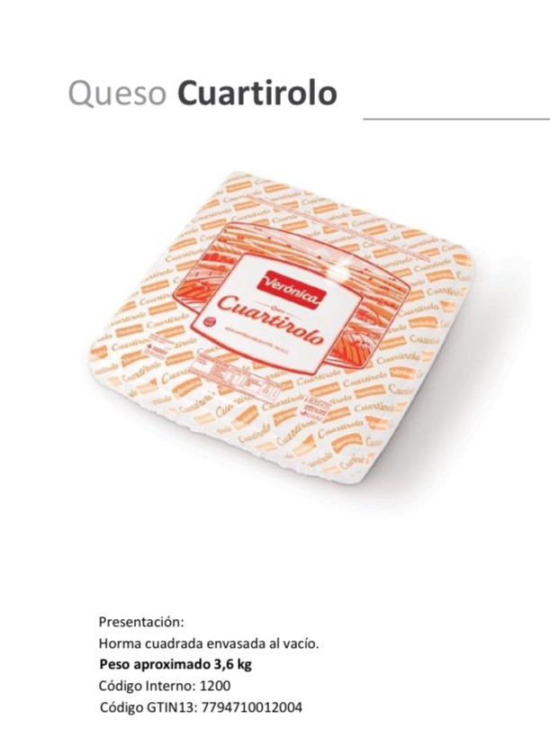 QUESO CUARTIROLO VERONICA