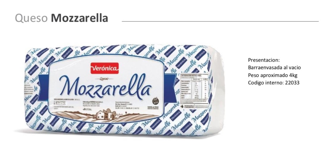 MOZZARELLA BARRA VERONICA