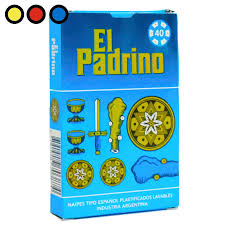 PACK NAIPES EL PADRINO PLASTIFICADOS 6X40U.