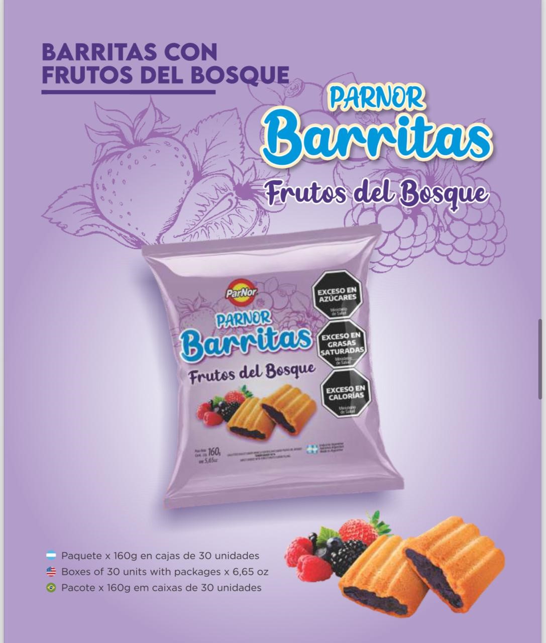 GALLET. BARRITAS FRUTOS DEL BOSQUE X160GR.
