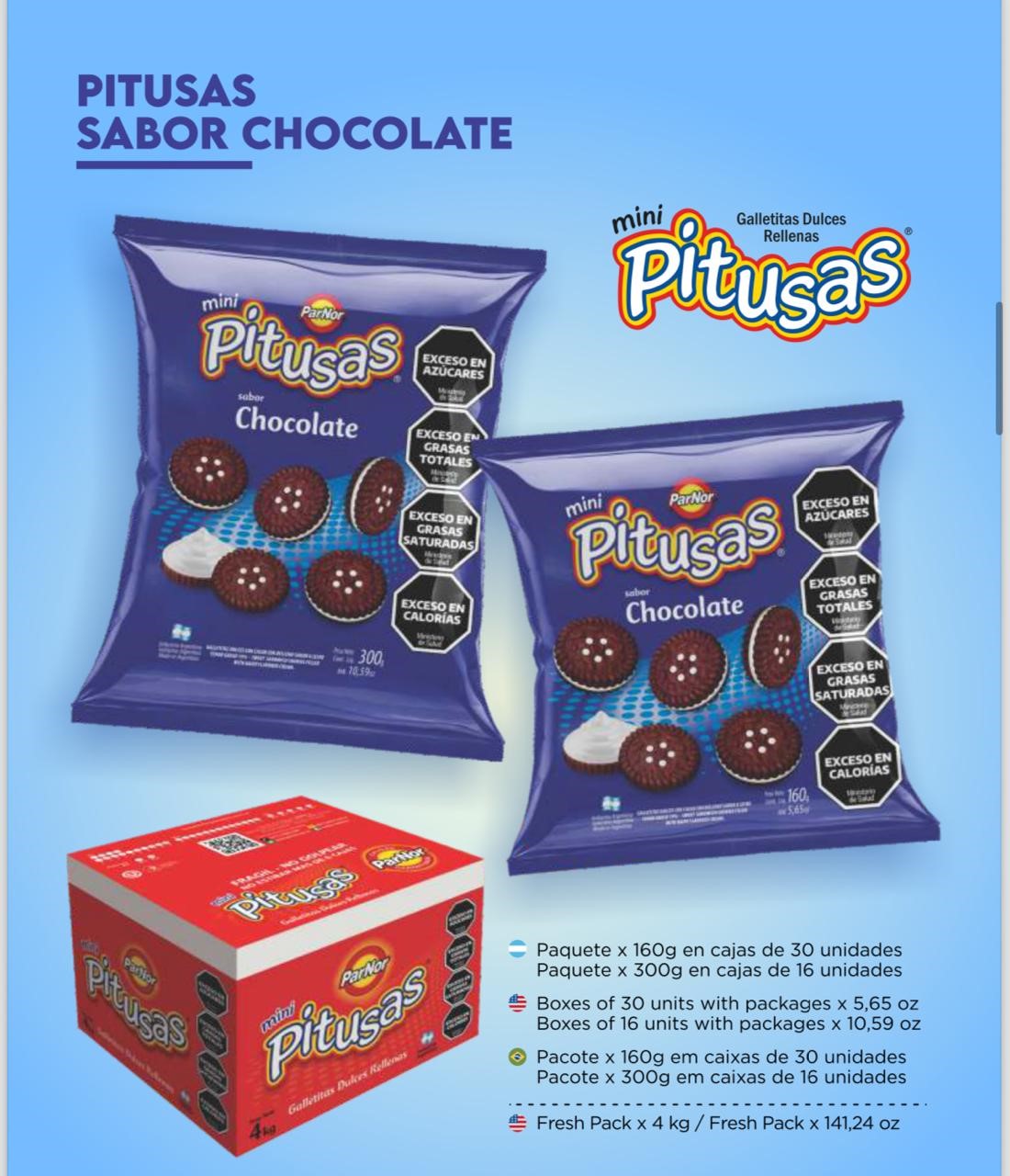 GALLET. MINI PITUSAS CHOCOLATE X160GR.