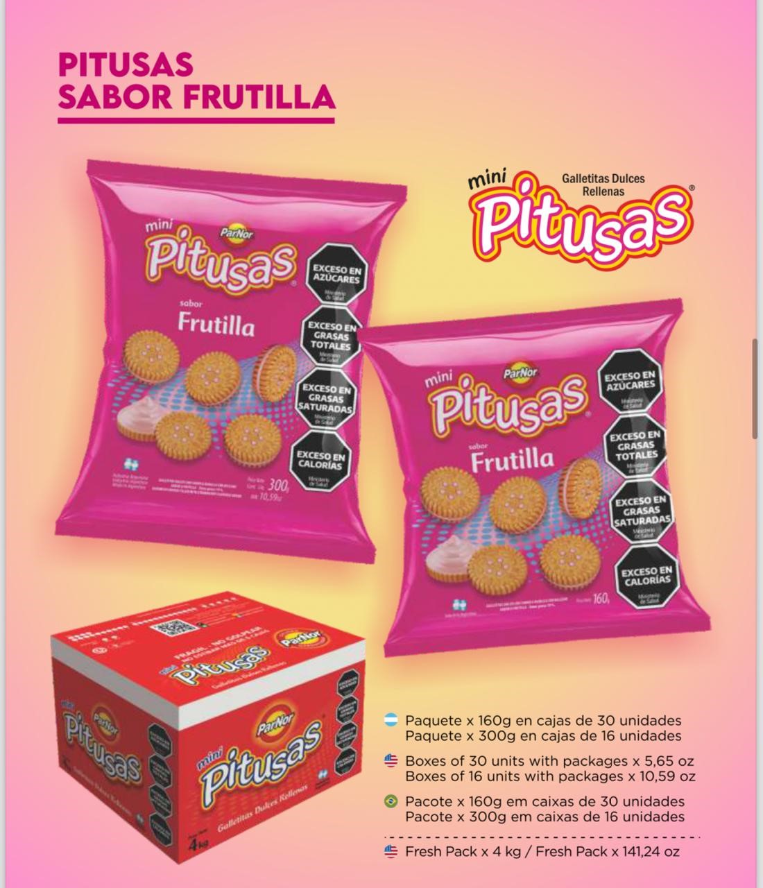 GALLET. MINI PITUSAS FRUTILLA X160GR.