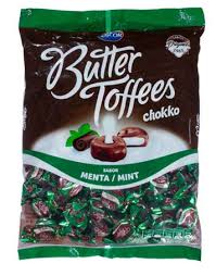 CARAM. BUTTER TOFFEES MENTA X822GR.