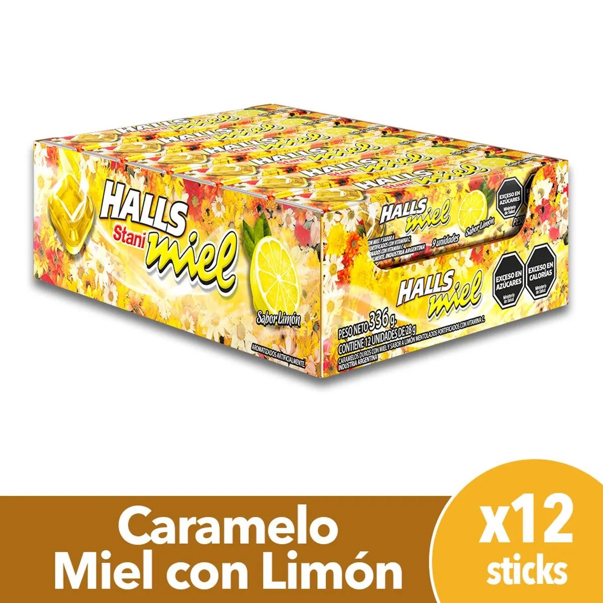 PAST. HALL"S MIEL C/LIMON LYPTUS X12U.